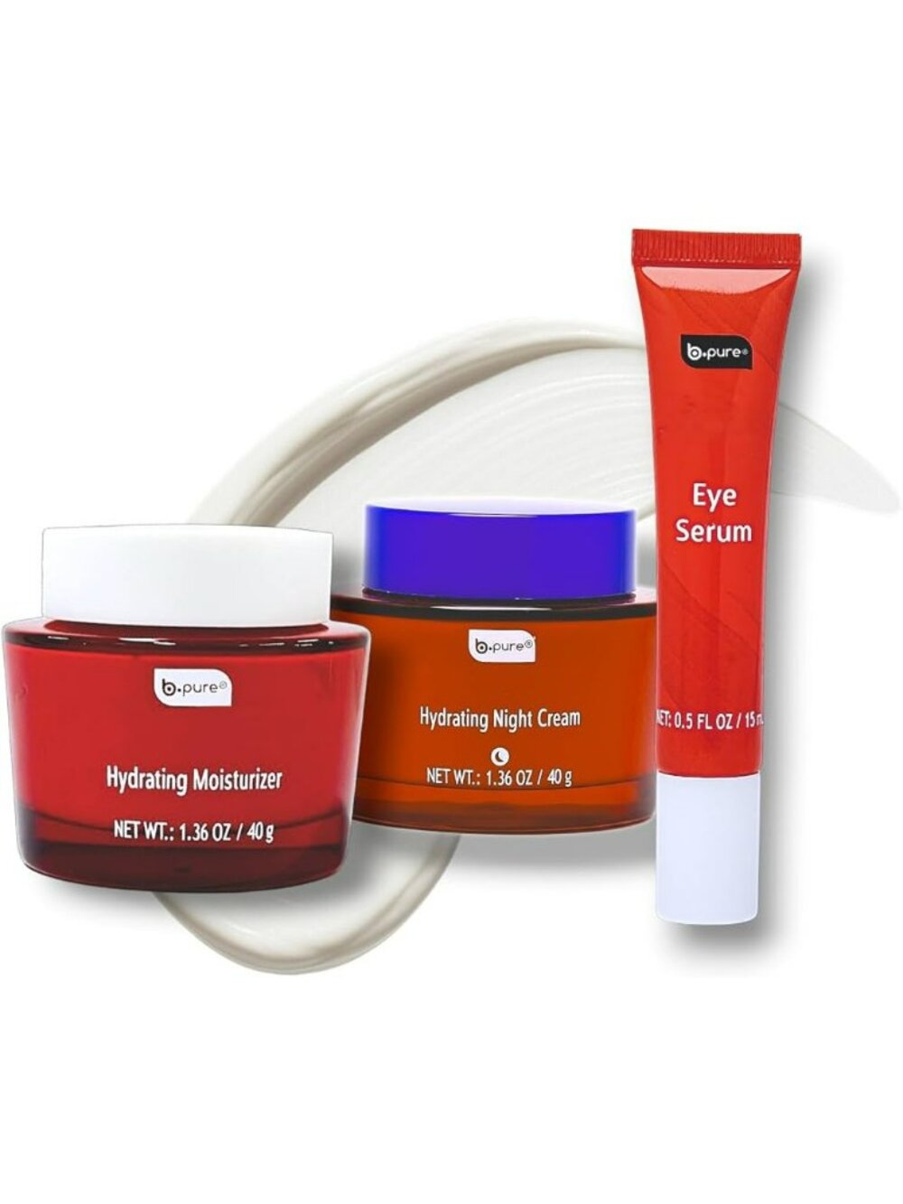 B.Pure Revitalizing Skin Renewal Trio: Hydrating Moisturizer Night Cream Eye Set